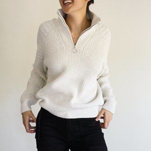 Frank and Oak knit half zip sweater